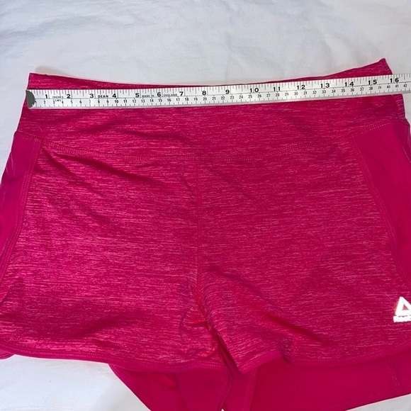 Women’s Reebok heathered pink stretchy‎ lined workout shorts Sz medium - Picture 11 of 15